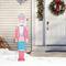 Glitzhome® 60" Christmas Wooden Pink Nutcracker Porch Decor